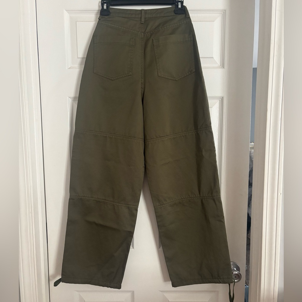 Moussy Olive Green Wide Leg Utility Pants - Picture 12 of 16